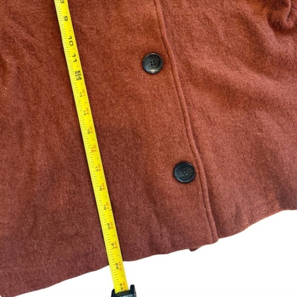 EVAN-PICONE RUST RED 100% WOOL BLAZER SWEATER, WOMENS SIZE L - Picture 8 of 10